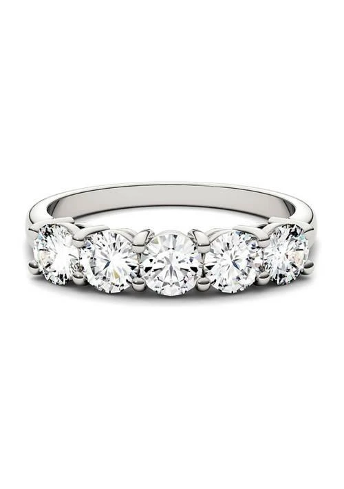 商品Charles & Colvard|Colvard 1.15 Ct. T.w. Moissanite Five Stone Band In 14K White Gold,价格¥5947,第4张图片详细描述