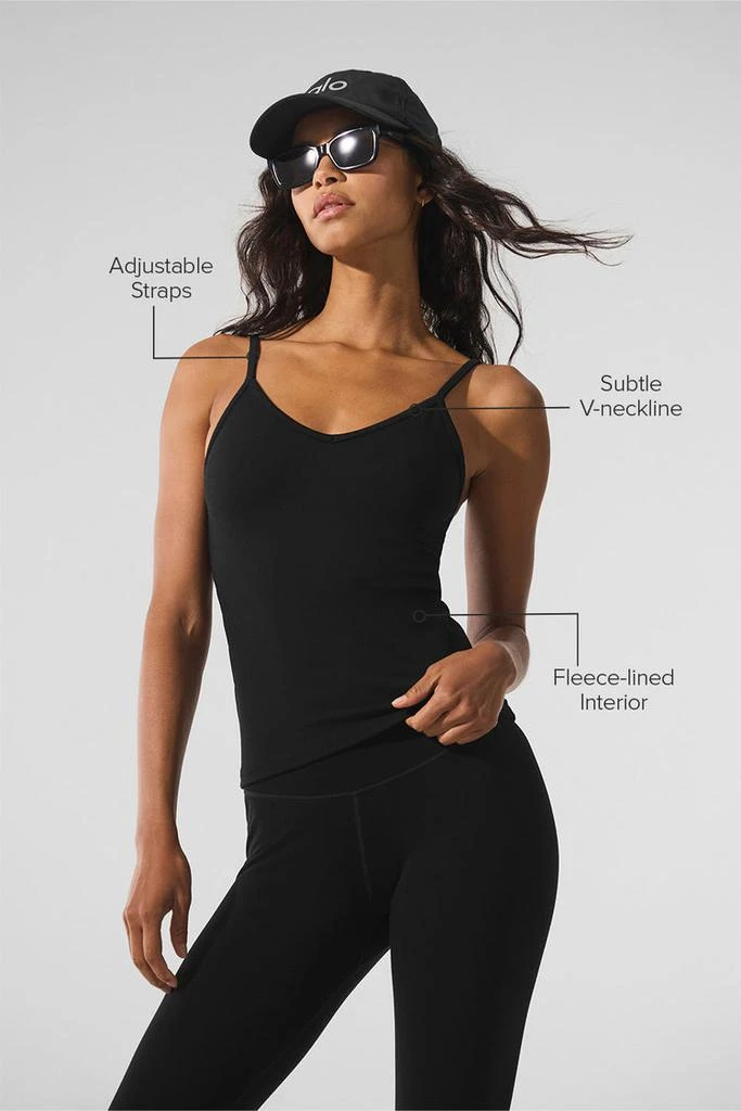 商品Alo|Seamless Winter Warm Plush Tank - Black,价格¥595,第2张图片详细描述