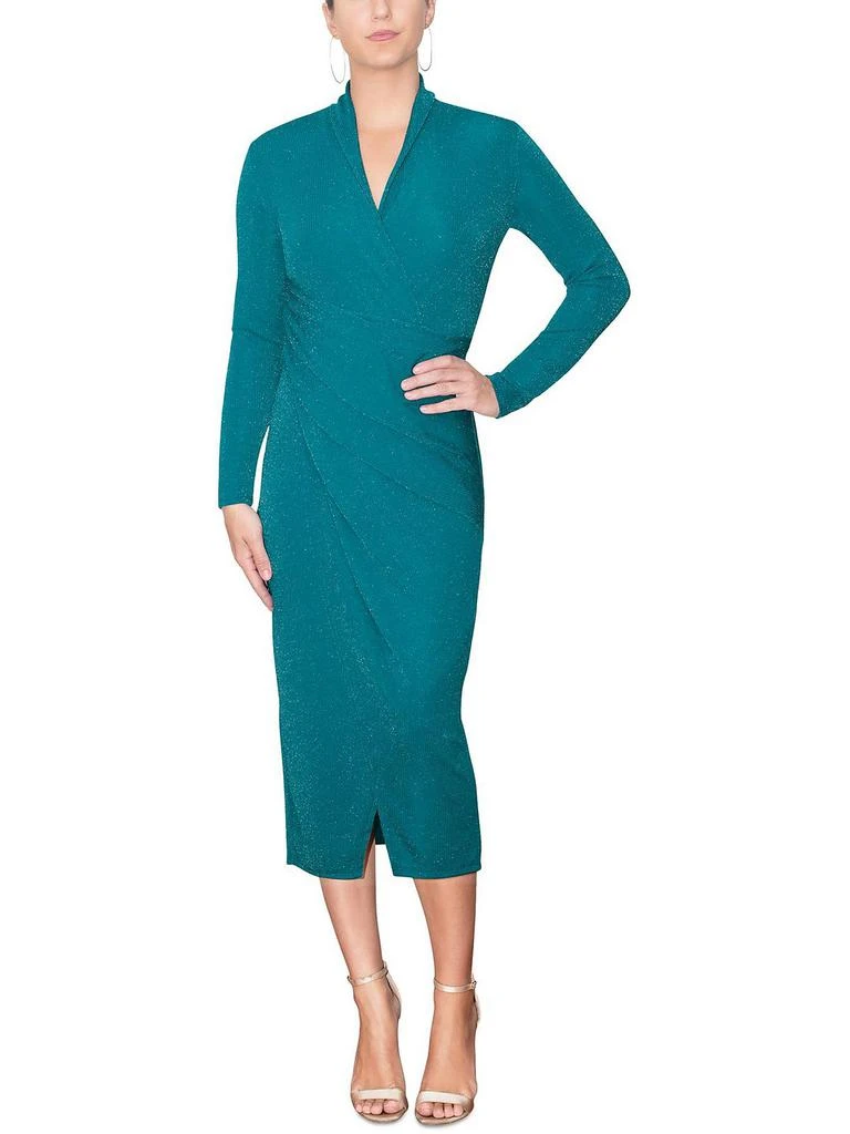 商品RACHEL Rachel Roy|Womens Faux Wrap Midi Cocktail and Party Dress,价格¥214,第1张图片