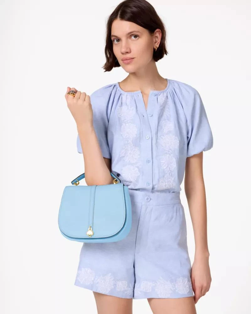 Kayla Pebbled Leather Saddle Bag 商品