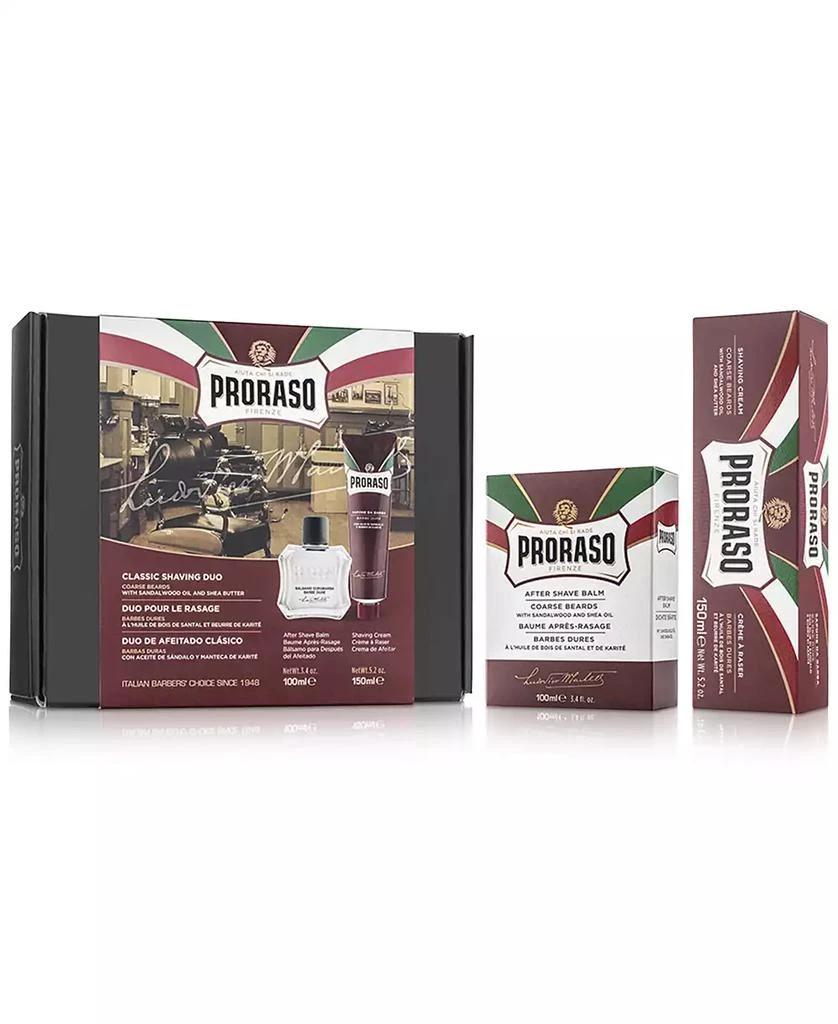 商品Proraso|2-Pc. Classic Shaving Cream & After Shave Balm Set - Nourishing Formula For Coarse Beards,价格¥169,第2张图片详细描述