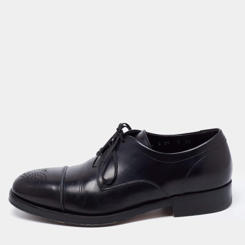 商品[二手商品] Salvatore Ferragamo|Salvatore Ferragamo Black Leather Oxfords Size 39,价格¥2463,第1张图片