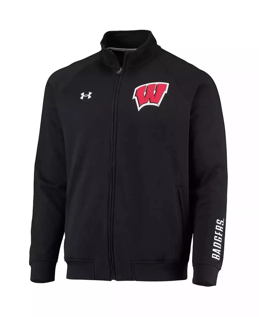 商品Under Armour|Men's Black Wisconsin Badgers Raglan Game Day Triad Full-Zip Jacket,价格¥534,第3张图片详细描述