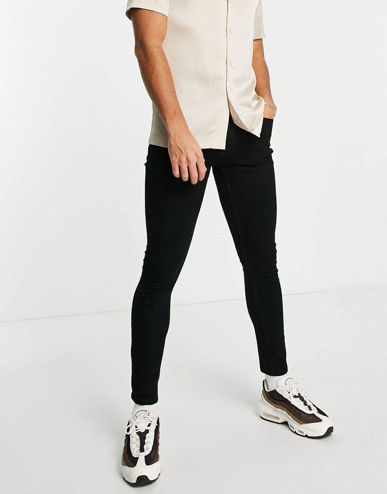 商品Topman|Topman spray on jeans in black,价格¥220,第4张图片详细描述