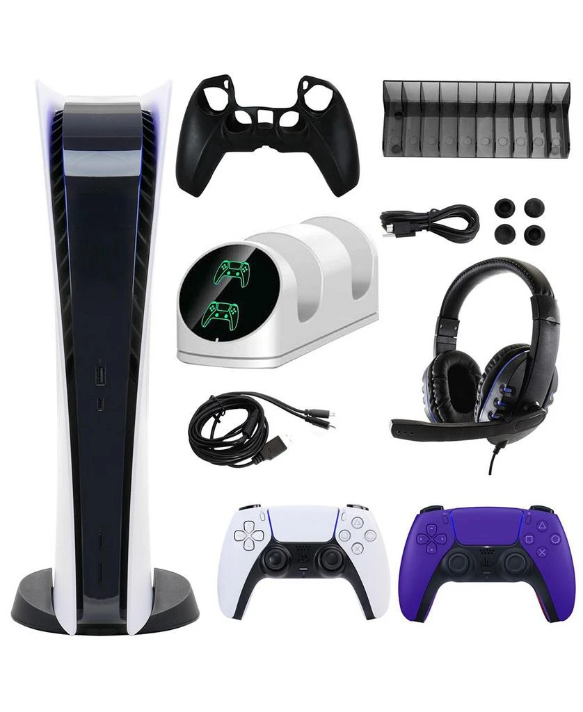 商品SONY|PS5 Digital Console with Extra Purple Dualsense Controller and Accessories Kit,价格¥5493,第1张图片