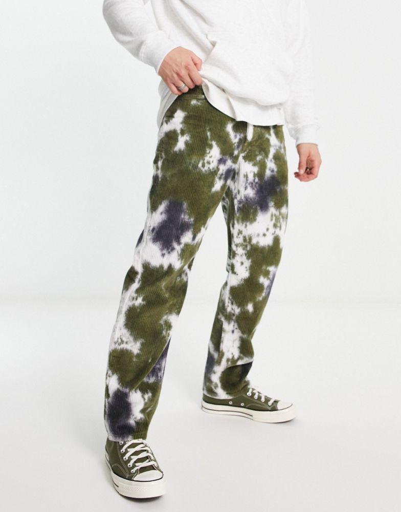 商品ASOS|ASOS DESIGN regular jeans in corduroy with tie dye design,价格¥232,第1张图片