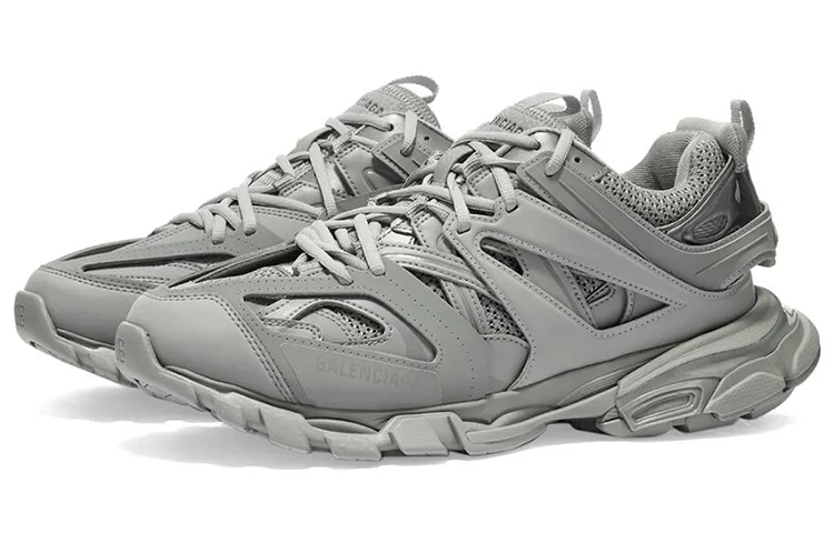 商品[国内直发] Balenciaga|巴黎世家 Track 1.0 潮流户外 防滑耐磨透气轻便 低帮 老爹鞋 男款 灰,价格¥9197,第4张图片详细描述