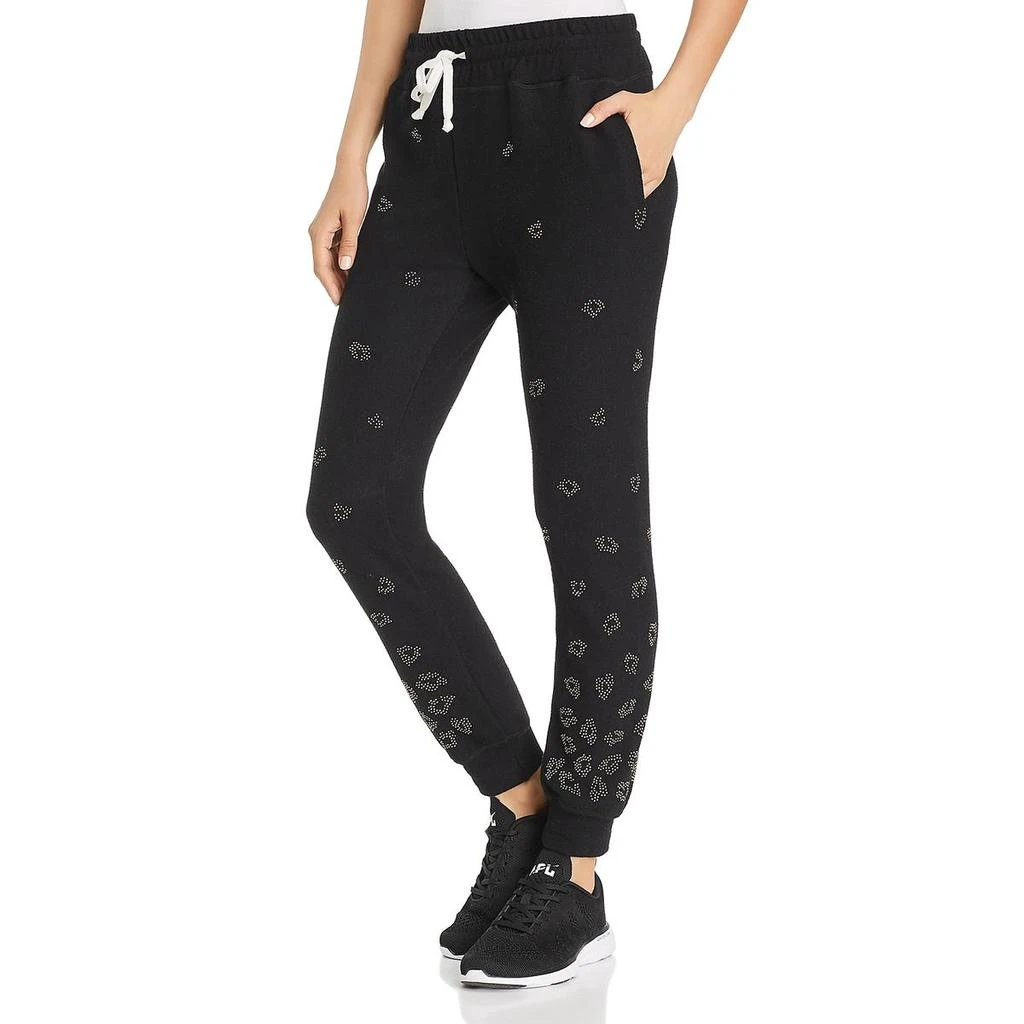 商品Beach Riot|Beach Riot Womens Leopard Metallic Studded Sweatpants,价格¥139,第1张图片