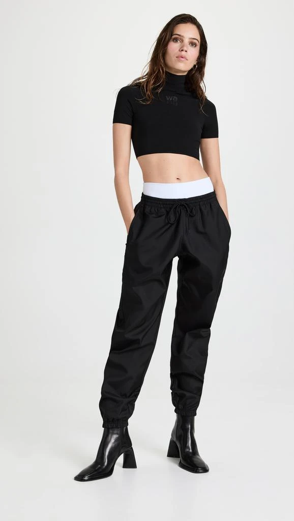 商品Alexander Wang|Alexander Wang 短袖徽标高领上衣,价格¥2038,第5张图片详细描述