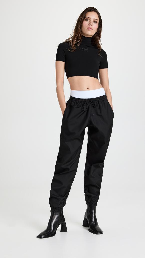 商品Alexander Wang|Alexander Wang 短袖徽标高领上衣,价格¥1887,第7张图片详细描述