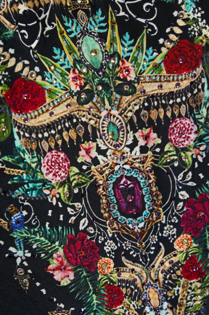 商品Camilla|Strapless crystal-embellished printed silk crepe de chine jumpsuit,价格¥2372,第4张图片详细描述