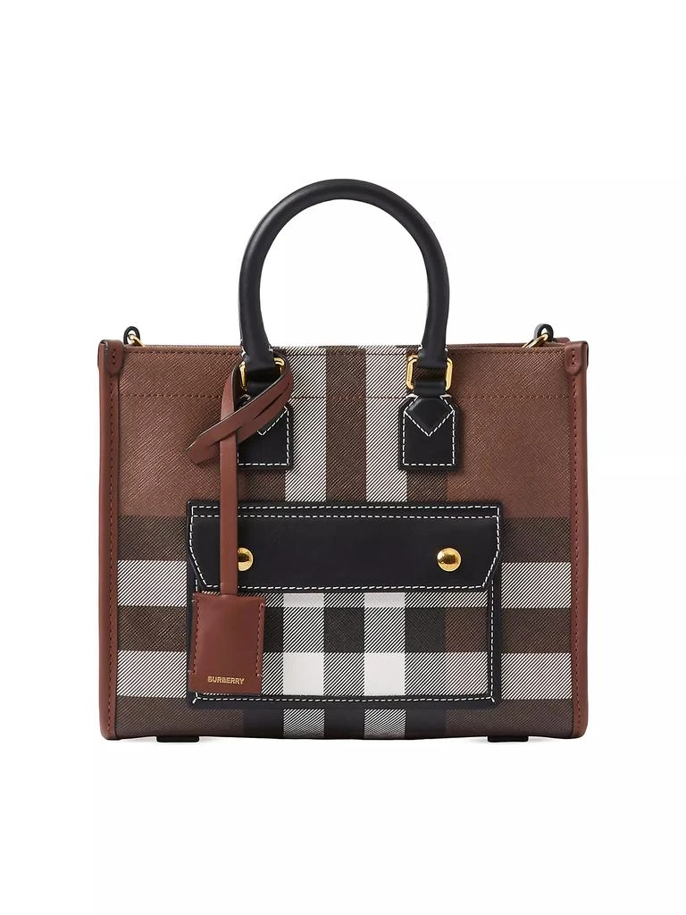 商品Burberry|Mini Freya Check Tote,价格¥13055,第1张图片