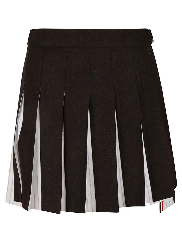 Thom Browne Thigh Length Dropped Back Pleated Skirt商品第1张图片规格展示