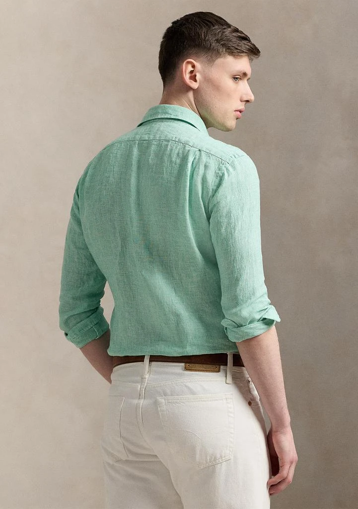 商品Ralph Lauren|Classic Fit Houndstooth Linen Shirt,价格¥509,第2张图片详细描述
