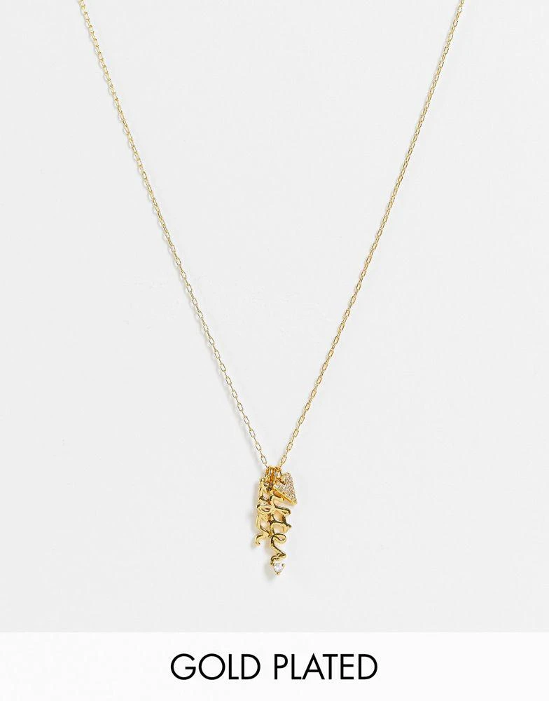商品Kate Spade|Kate Spade Ever After bridal charm necklace in gold plated,价格¥268,第1张图片