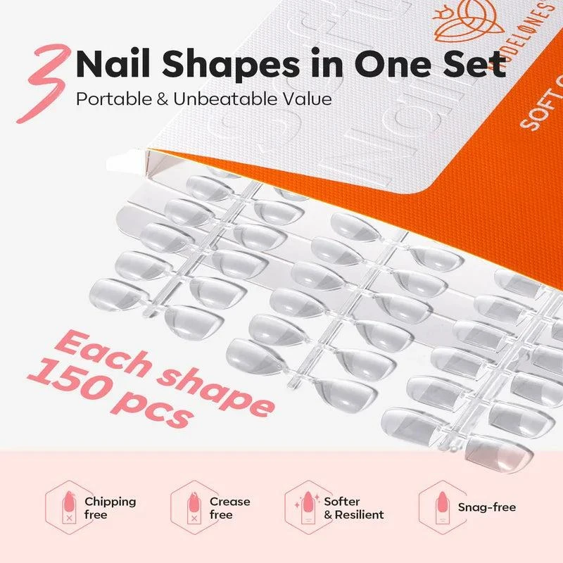 Oval&Almond&Square Soft Nail Tips 商品