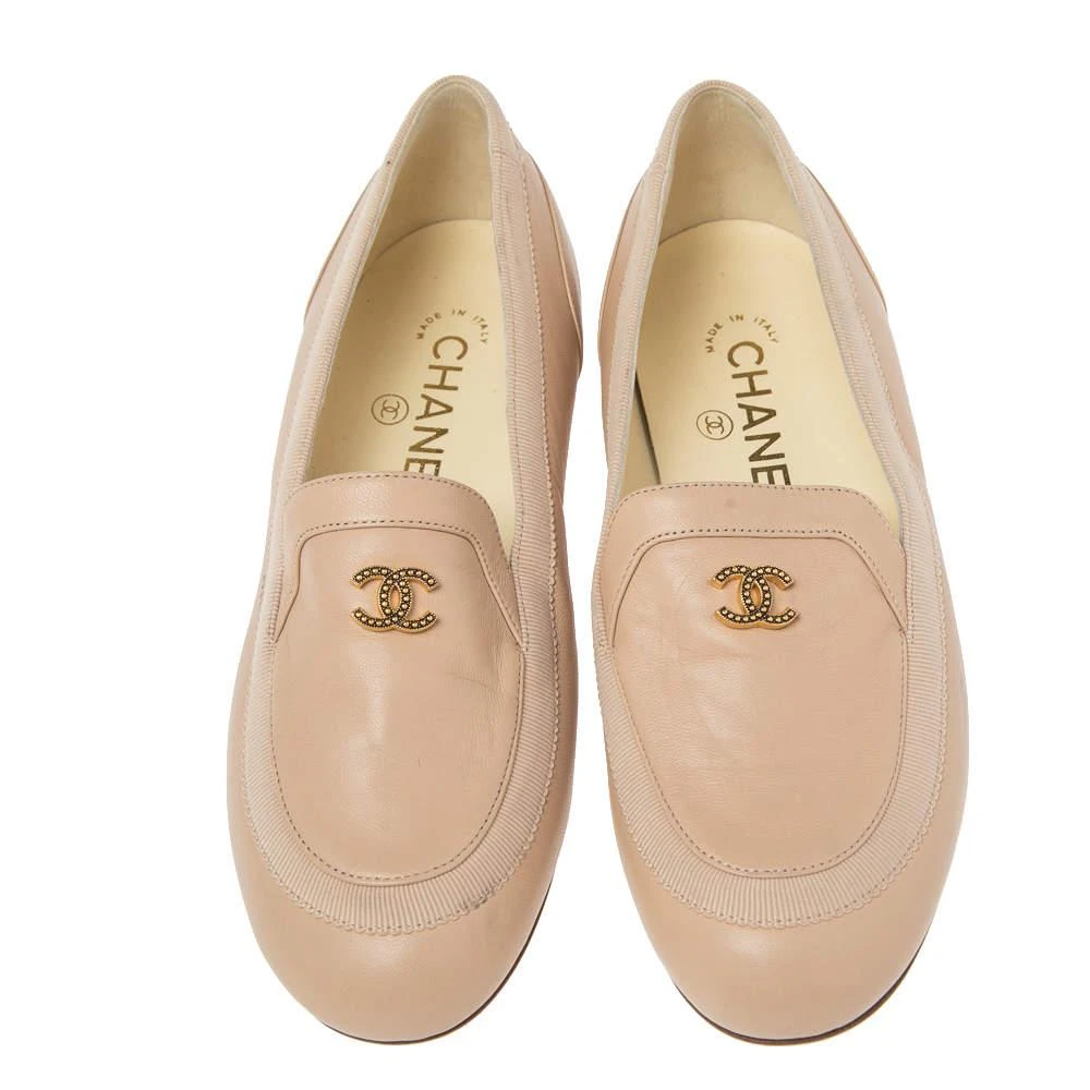 商品[二手商品] Chanel|Chanel Beige Leather CC Loafer Size 36,价格¥3116,第3张图片详细描述