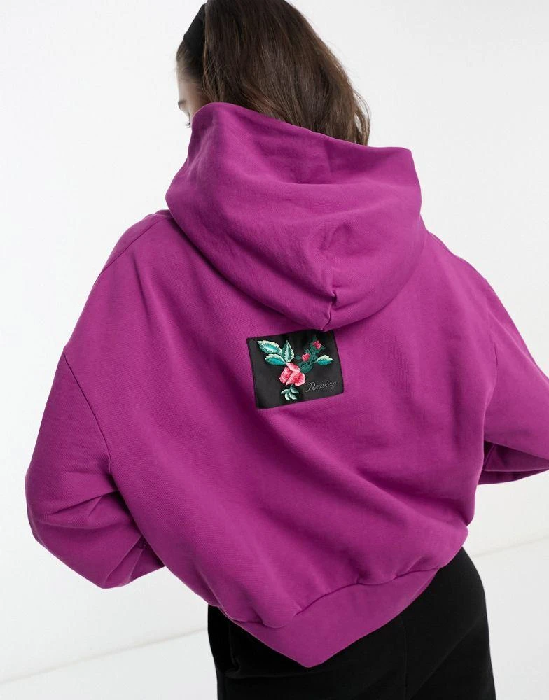 商品Replay|Replay logo hoodie in purple,价格¥840,第4张图片详细描述