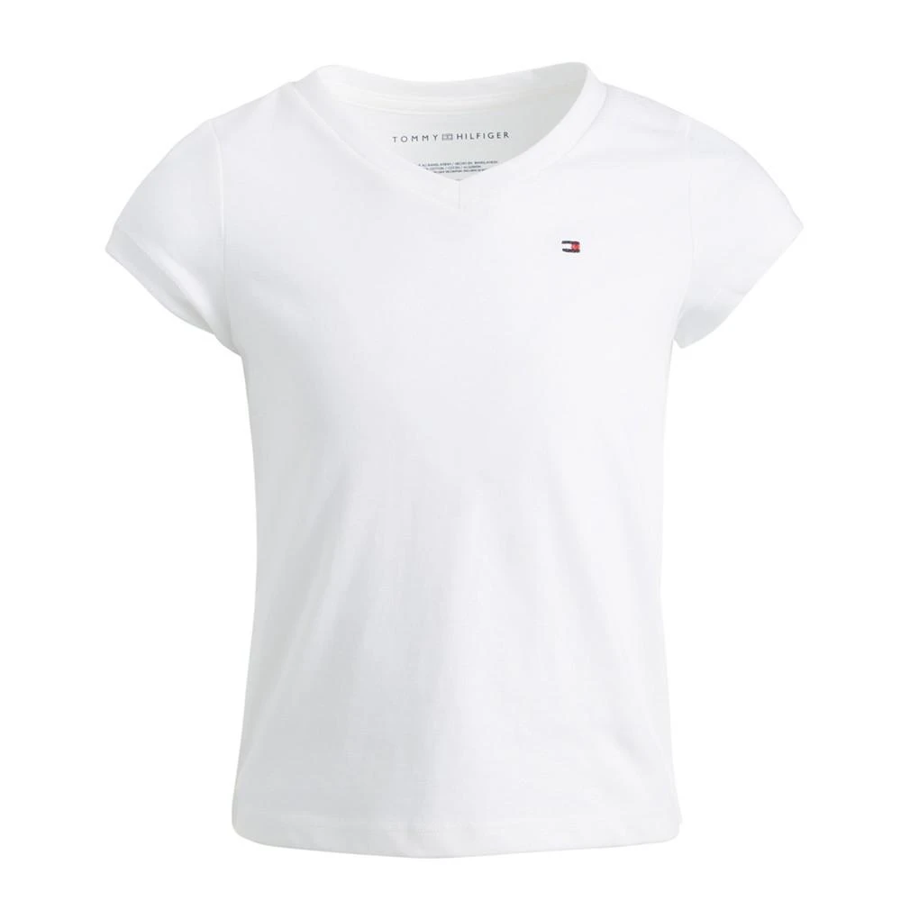 商品Tommy Hilfiger|Big Girls Cotton V-Neck T-Shirt,价格¥86,第1张图片详细描述