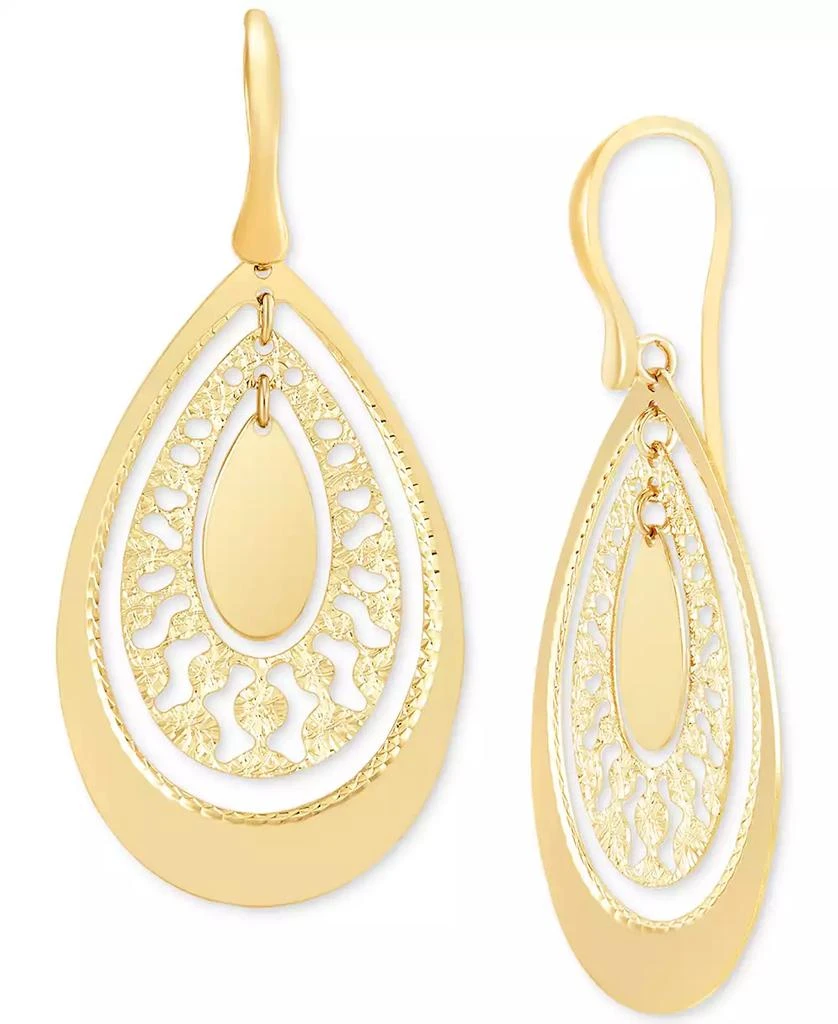 商品Italian Gold|Openwork Orbital Teardrop Drop Earrings in 14k Gold,价格¥3132,第1张图片