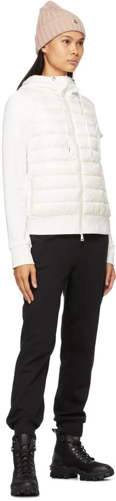 商品Moncler|White Down Jersey Cardigan Jacket,价格¥8656,第4张图片详细描述