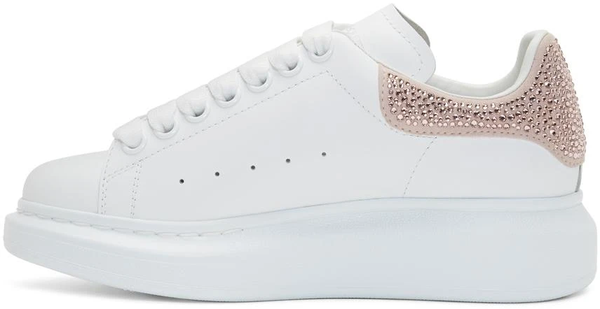 商品Alexander McQueen|White & Pink Crystal Oversized Sneakers 球鞋,价格¥4105,第3张图片详细描述