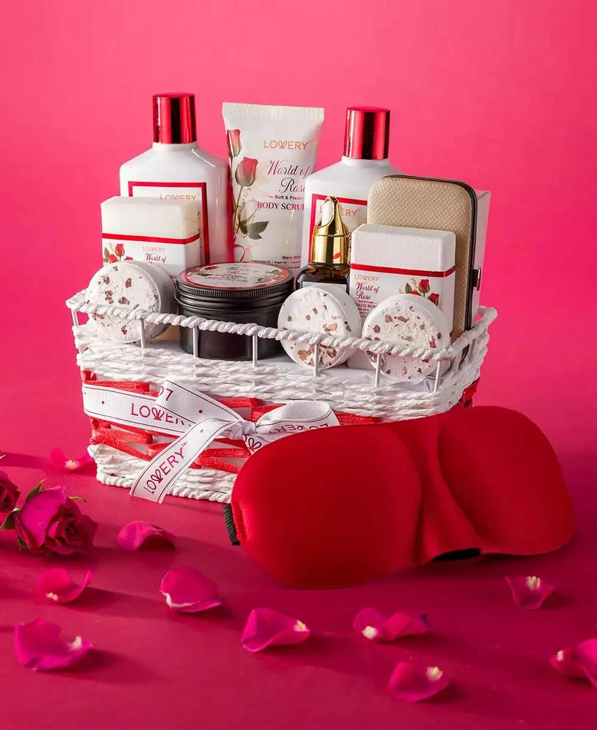 商品Lovery|Red Rose Home Spa Body Care Gift Set, Beauty and Personal Care Kit, Bath and Body Gift Set, 35 Piece,价格¥376,第5张图片详细描述