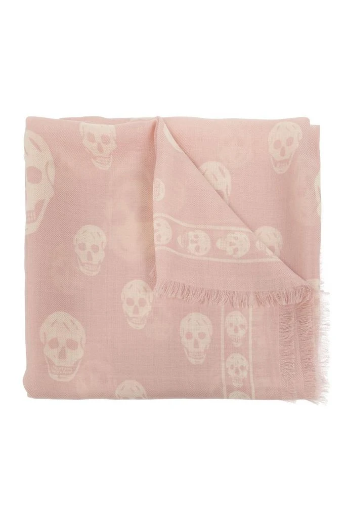 商品Alexander McQueen|Alexander McQueen Skull-Printed Fringed Scarf,价格¥1681,第1张图片