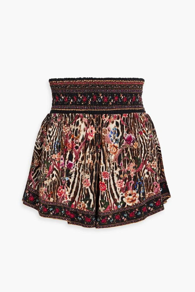 商品Camilla|Embellished printed silk crepe de chine shorts,价格¥1650,第1张图片