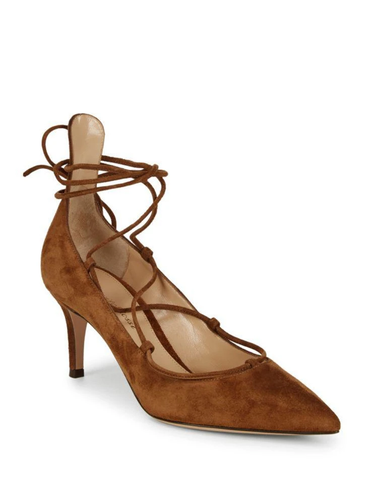 商品Gianvito Rossi|Suede Ankle Strap Pumps,价格¥2286,第1张图片