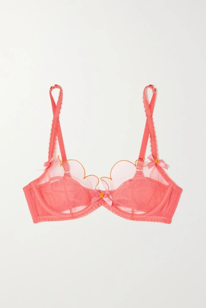 商品L'Agent by Agent Provocateur|Lorna 蝴蝶结缀饰刺绣绢网带钢圈软杯文胸  - 34D,价格¥282,第1张图片