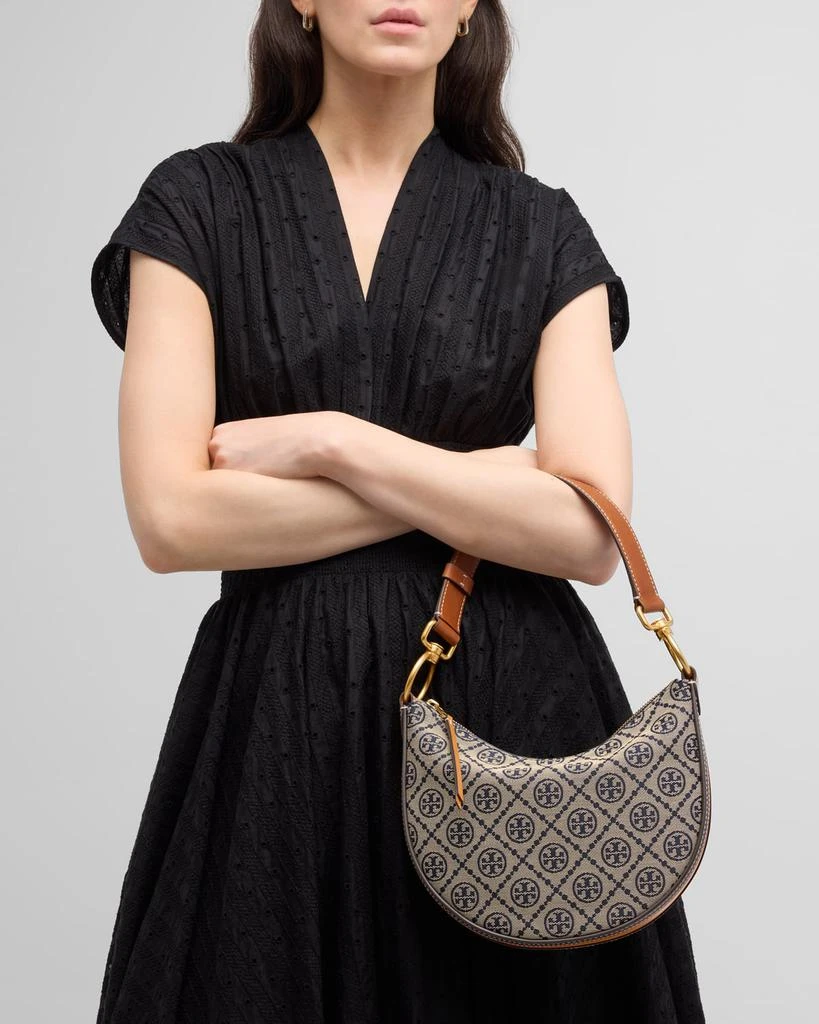 商品Tory Burch|T Monogram Mini Crescent Top-Handle Bag,价格¥3115,第2张图片详细描述