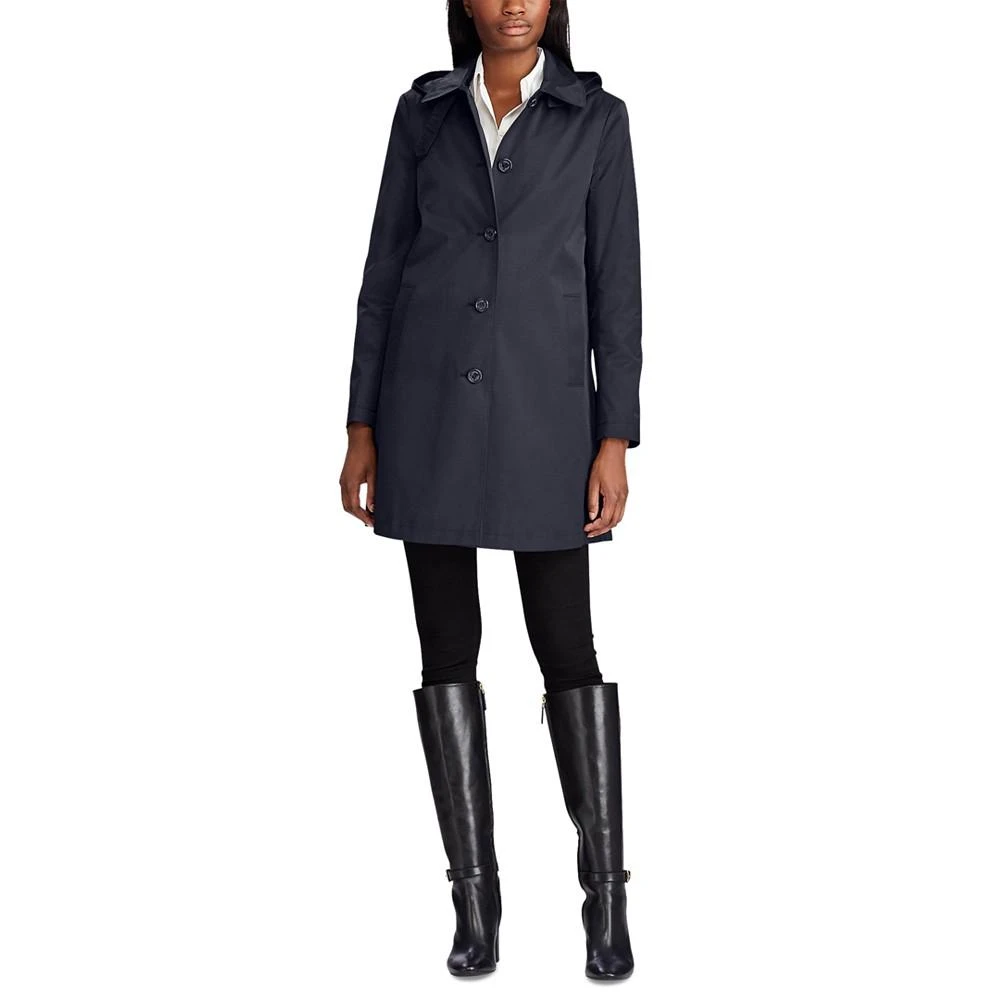 商品Ralph Lauren|Women's Hooded A-Line Raincoat,价格¥805,第1张图片