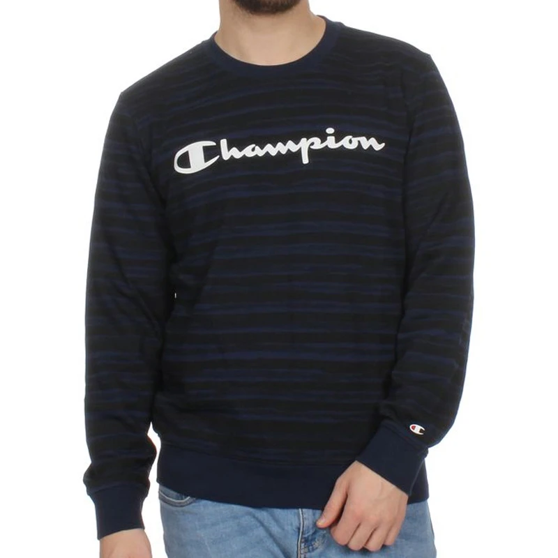 Champion 男士黑蓝色条纹卫衣 212682-BL506 商品