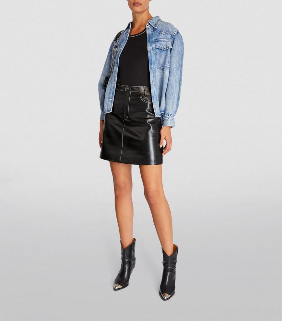 Leather Mini Skirt商品第2张图片规格展示