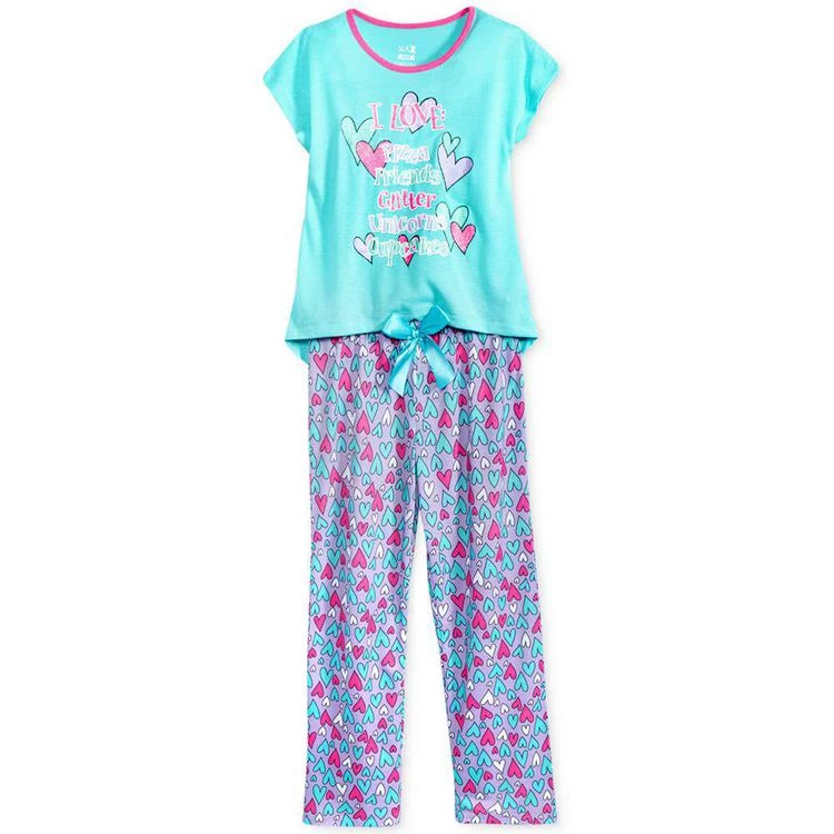 商品Max & Olivia|大/小童2-Pc. Love Pajama Set, Little Girls (2-6X), Big Girls (7-16)), Created for Macy's,价格¥80,第1张图片