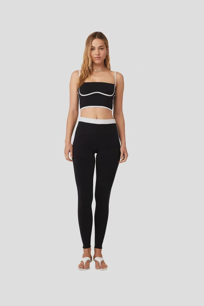 商品Alo|Airbrush High-Waist Streamlined Legging - Black/White,价格¥775,第5张图片详细描述