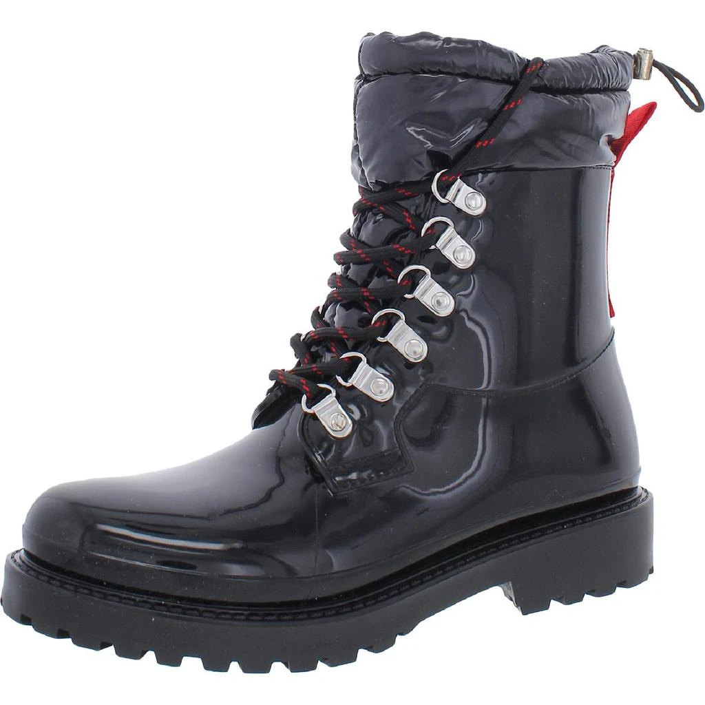 商品Nine West|Nine West Womens Keep It Faux Fur Lined Ankle Combat & Lace-up Boots,价格¥123,第1张图片