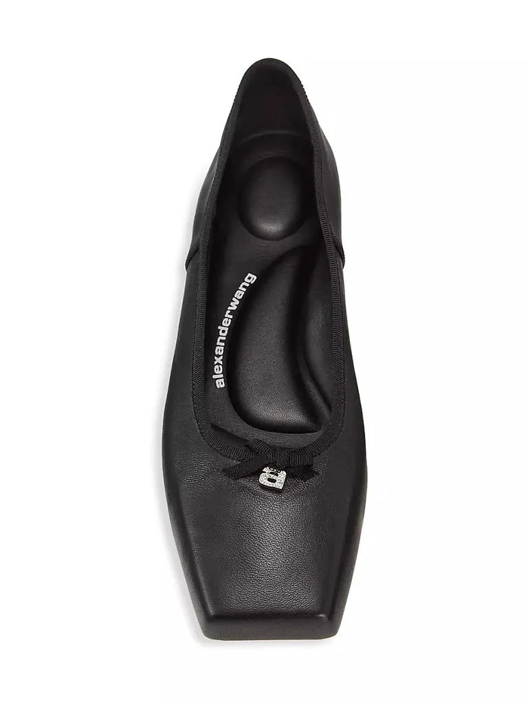 商品Alexander Wang|Billie Square-Toe Leather Ballet Flats,价格¥4033,第5张图片详细描述