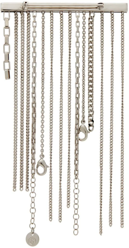 商品MAISON MARGIELA|Silver Drop Chain Brooch,价格¥1351,第2张图片详细描述