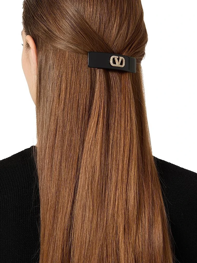 商品Valentino|VLogo Signature Metal and Resin Hair Clip,价格¥4365,第5张图片详细描述