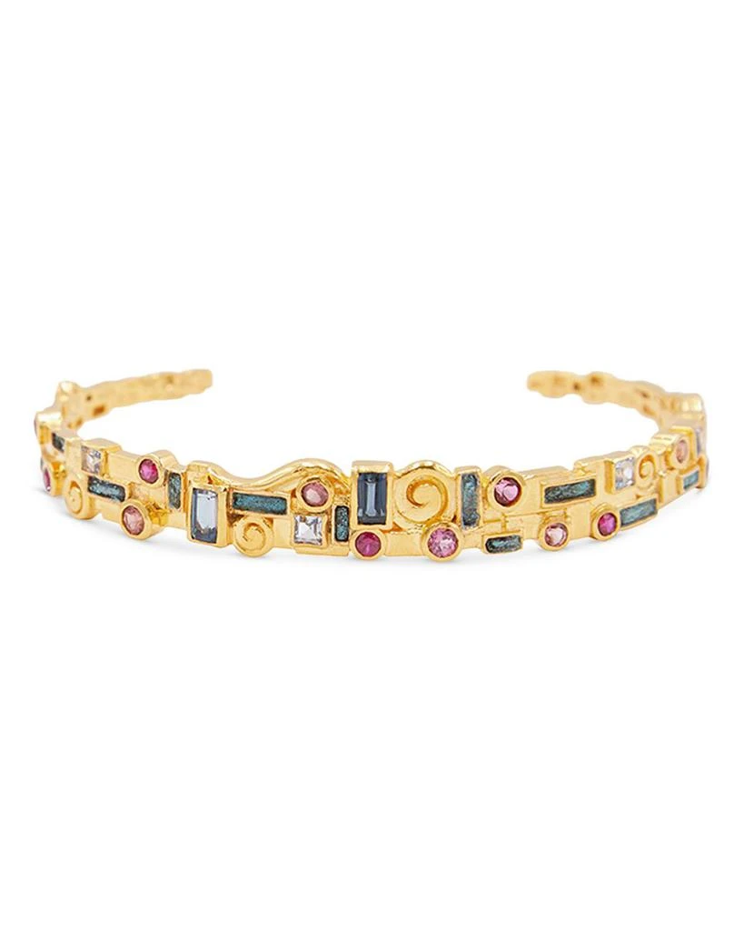 商品Gurhan|22K Yellow Gold Embrace Multi Gemstone Klimt Cuff Bracelet,价格¥63525,第1张图片详细描述