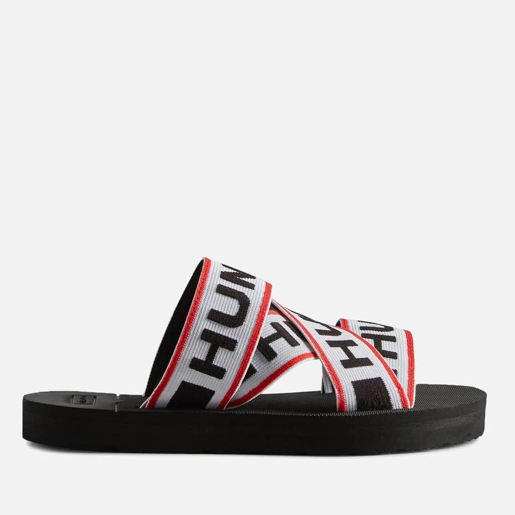 商品Hunter|Hunter Logo Rubber and Elastic-Blend Crossover Sandals,价格¥172,第1张图片