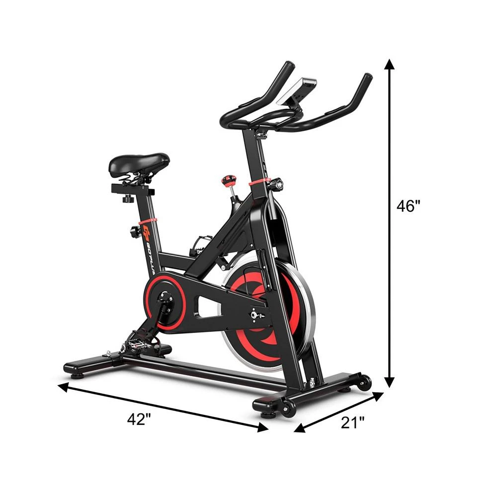商品Costway|Magnetic Stationary Exercise Cycle Bike Silent Belt Drive,价格¥1637,第2张图片详细描述
