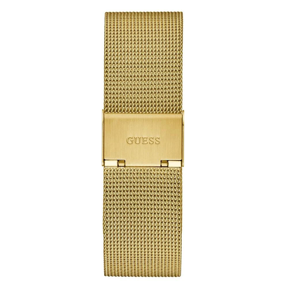 商品GUESS|Men's Gold-tone Stainless Steel Mesh Watch 44mm,价格¥603,第5张图片详细描述