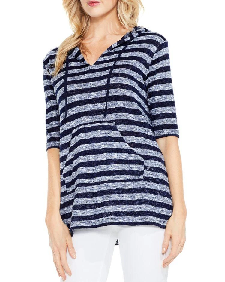 商品Vince Camuto|VINCE CAMUTO Heather Stripe Hooded Sweatshirt,价格¥216,第1张图片