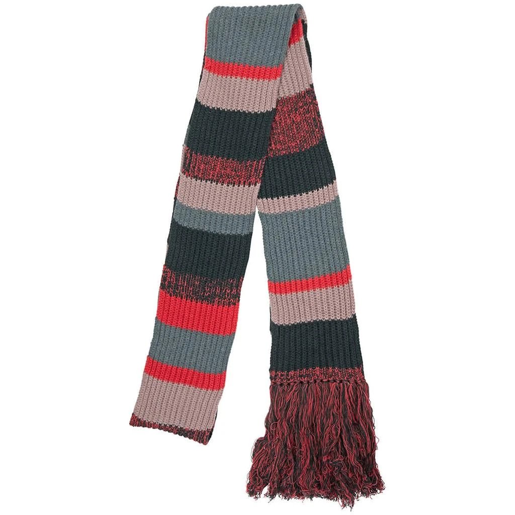 商品Burberry|Burberry Striped Rib Knit Wool Cashmere Scarf In Bright Peony,价格¥798,第2张图片详细描述