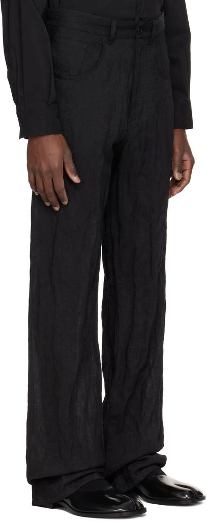 商品MM6|Black Metallic Thread Trousers,价格¥3081,第2张图片详细描述