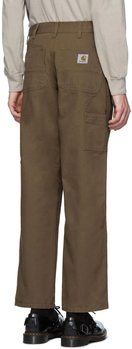 商品Carhartt WIP|Brown Single Knee Trousers,价格¥621,第3张图片详细描述