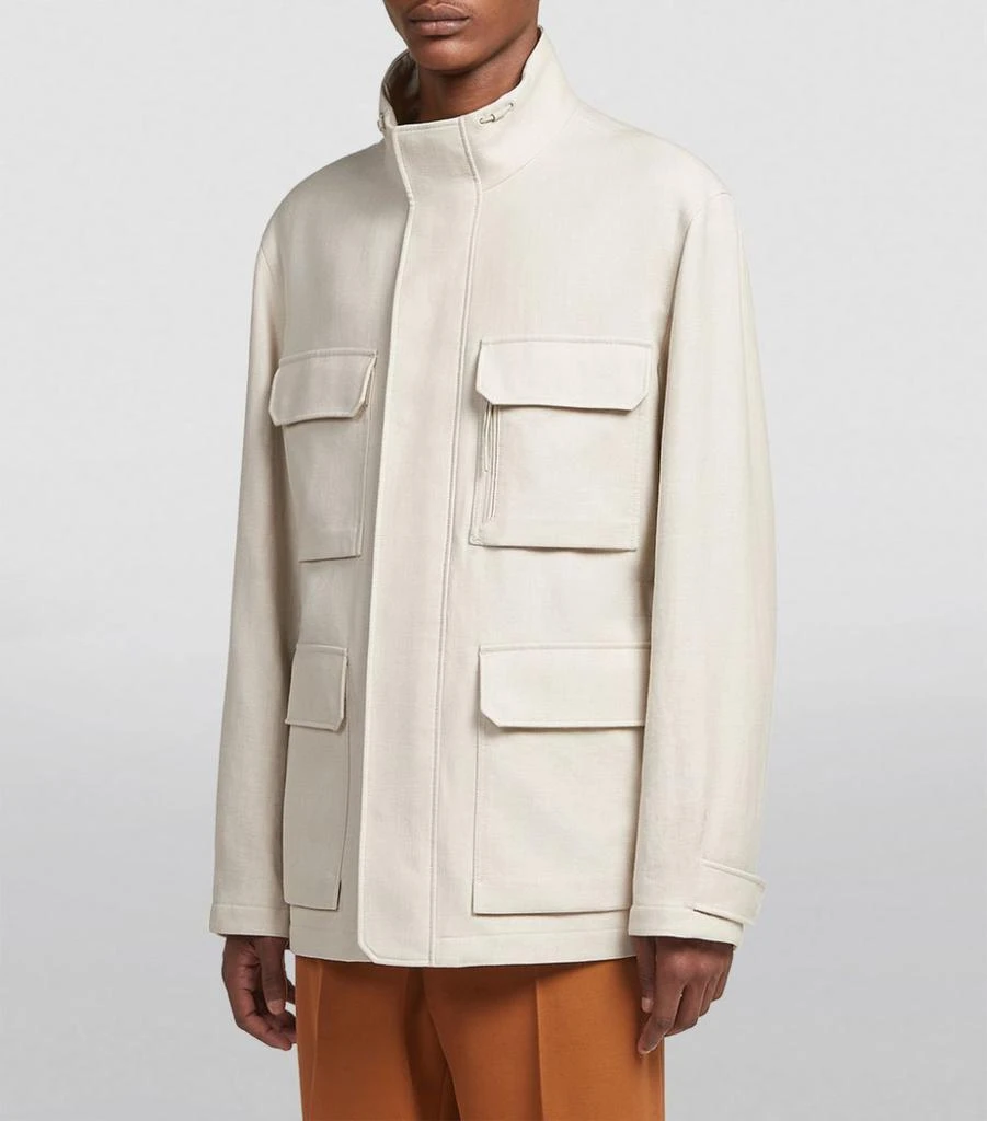 商品Zegna|Linen-Wool Padded Field Jacket,价格¥29619,第3张图片详细描述